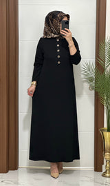 Önü Düğmeli Dilara Elbise F12