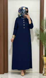 Önü Düğmeli Dilara Elbise F12