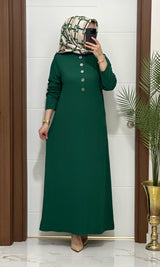 Önü Düğmeli Dilara Elbise F12